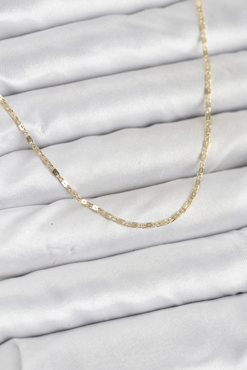 CM 14K Gold Renk Ezme Zincir Model 60 cm Kadın Kolye
