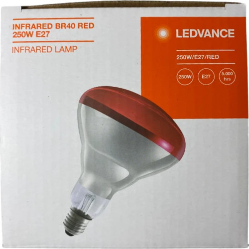 Ledvance 250w Infrared Ampul Br40 E27 Isıtıcılı Lamba Kırmızı Işık (1 Adet)