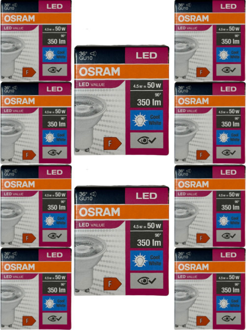 4.5W (50W) 4000K (Günışığı) GU10 Duylu Par16 Led Spot (10 Adet)