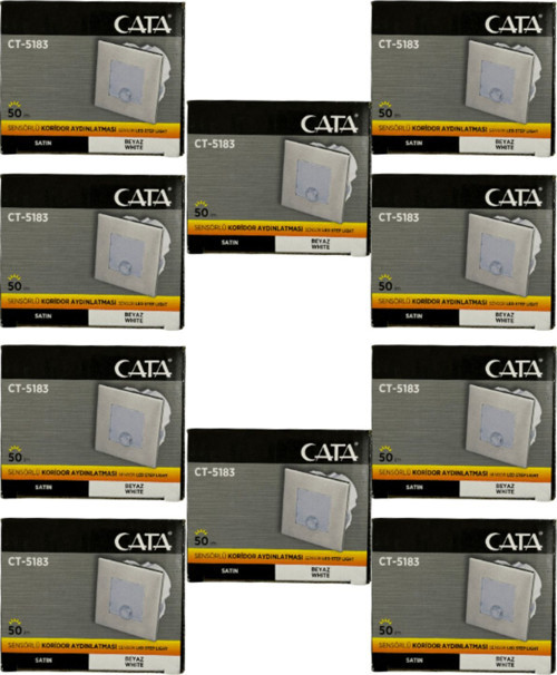CT-5183 1,5W 6400K (Beyaz Işık) Sensörlü Koridor Aydınlatması (10 Adet)