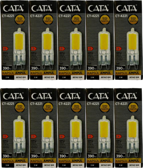 CT-4221 5W 6400K (Beyaz) G9 Duylu Kapsül Led Ampul (10 Adet)