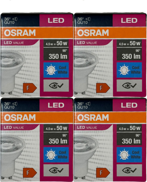 4.5W (50W) 4000K (Günışığı) GU10 Duylu Par16 Led Spot (4 Adet)