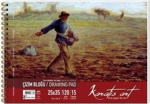 120Gr 25*35 15 Yp. Spiralli Çizim Blok