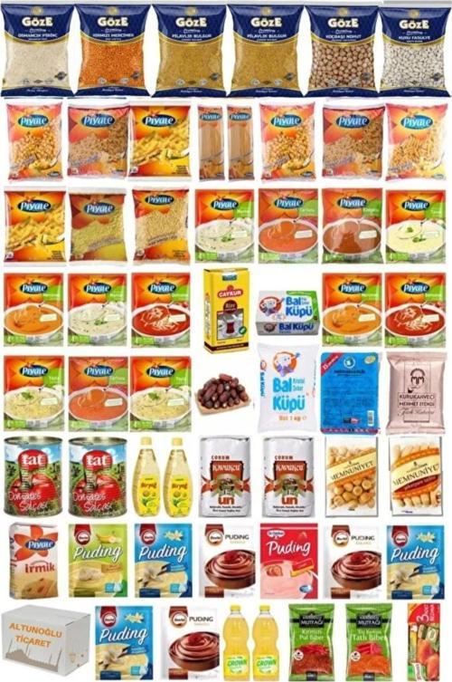 Ramazan paketi kumanya yardım gıda erzak kolisi mega paket 57 parça ürün