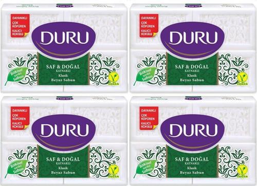 Saf & Doğal Kaynaklı Klasik 16 Adet Beyaz Kalıp Sabun 4x600gr