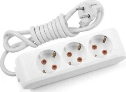 Üçlü Uzatma Kablosu 10 Metre 3x1.5 Mm Bakır Fiş Priz 3lü 10 Mt Grup 3500 W