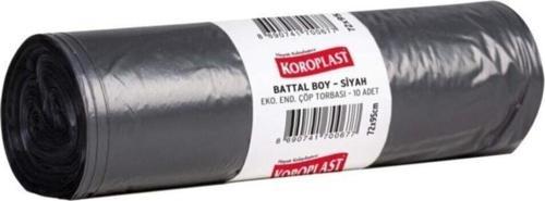 Endüstriyel Ekonomik Battal Boy Siyah Çöp Poşeti 72x95cm Kolide 20pk