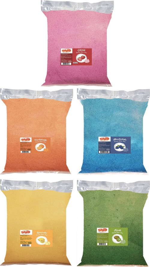 5 Renk Pamuk Şeker Tozu 2 Kg 5 X 400gr.