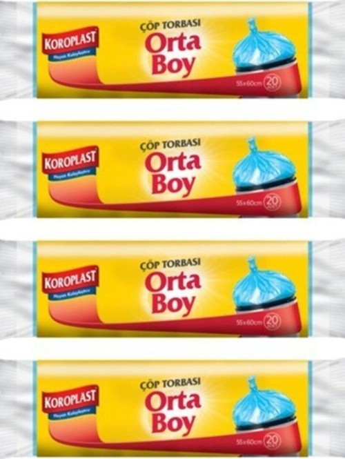 Güçlü Çöp Torbası Orta Boy 15 Adet 4lü
