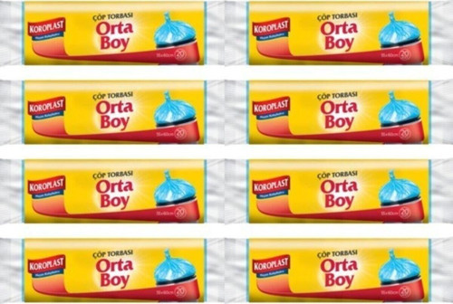 Güçlü Çöp Torbası Orta Boy 15 Adet 8li