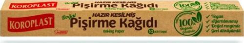 Hazır Kesilmiş Doğal Pişirme Kağıdı 10'lu