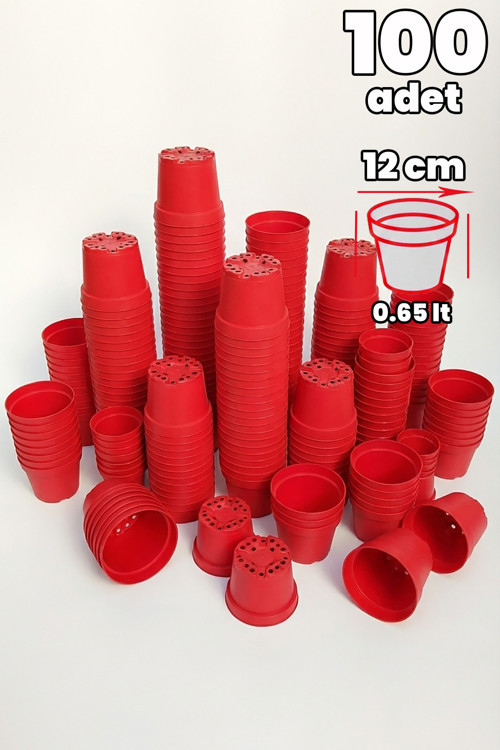 Üretim saksısı 12 cm çap 100 adet bol delikli