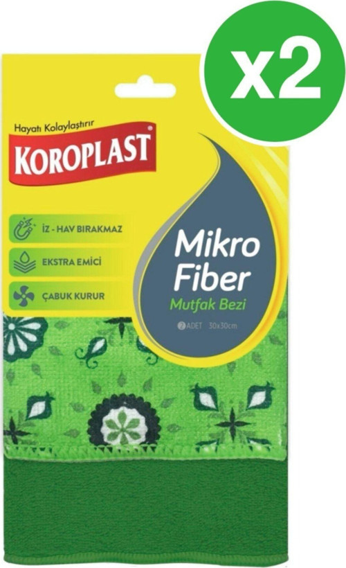 Mikrofiber Mutfak Bezi 2li X 2 Paket
