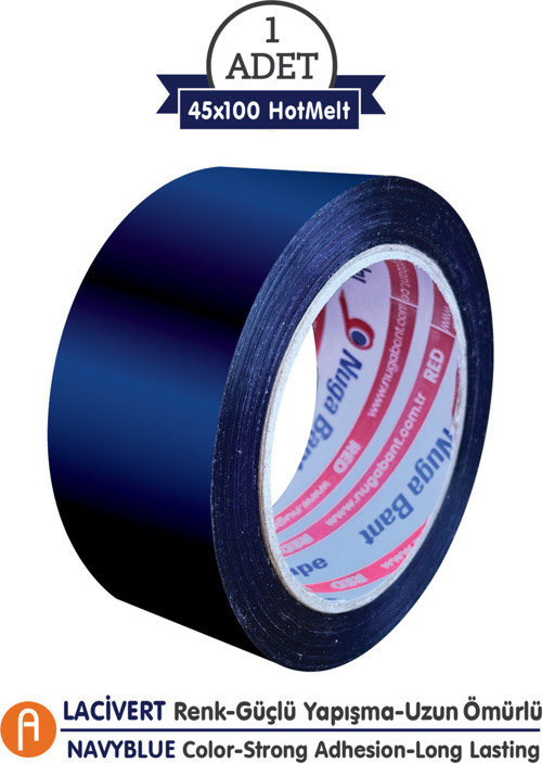 Lacivert Hotmelt Yapışkanlı Koli Bandı 45x100 - Güçlü, Dayanıklı Ve Hızlı Yapışan Ambalaj Bandı