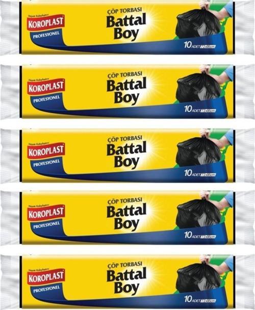 Profesyonel 10lu Battal Boy Çöp Torbası X 5 Paket