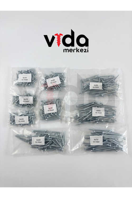Ağaç Ve Sunta Vidası Seti – 450 Vida