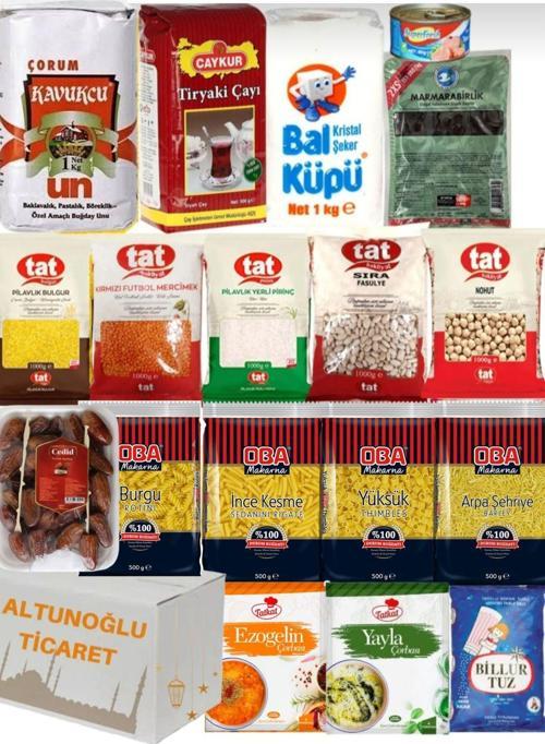 Ramazan paketi kumanya yardım gıda erzak kolisi 18 parça ürün ekonomik paket
