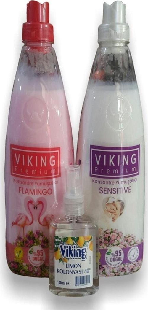 Premıum Çamaşır Yumuşatıcı 1200ml Flamingo + 1200ml Sensıtıve Kolonya