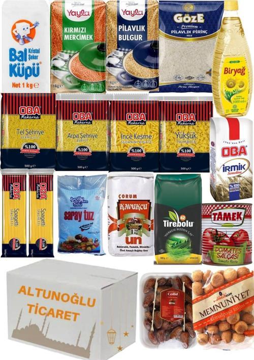 Ramazan paketi kumanya yardım gıda erzak kolisi 18 parça ürün