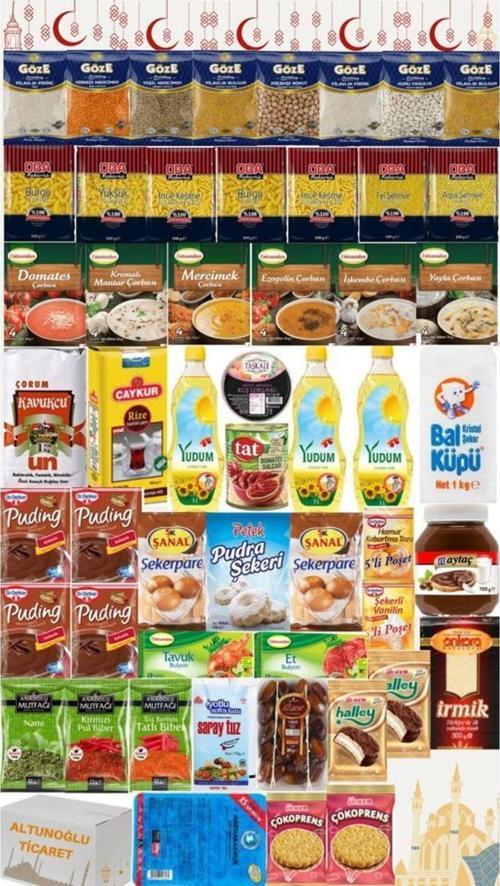 Ramazan Paketi Kumanya Yardım Erzak Gıda Kolisi Süper Mega Paket 52 Parça Ürün