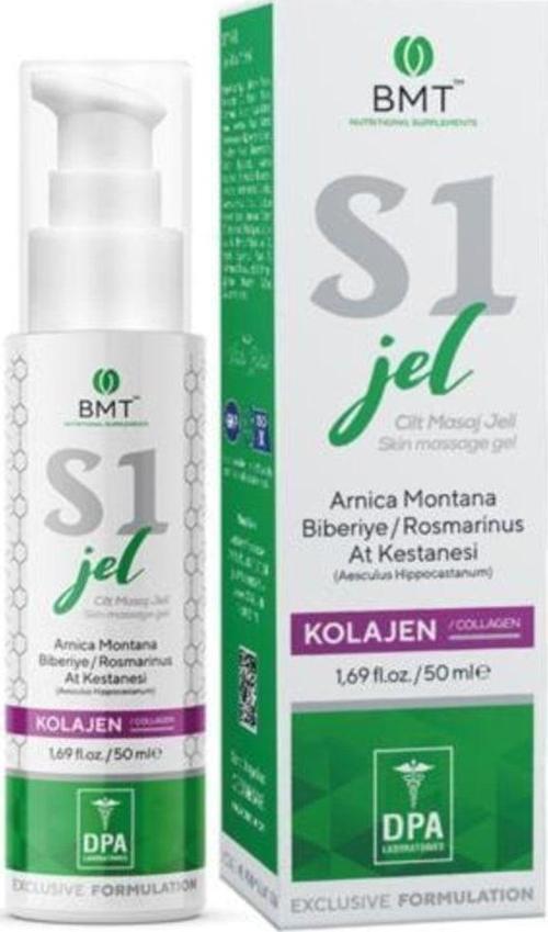 S1 Masaj Jeli 50 Ml Glukozamin Kolajen Bromelain Hyaluronik Asit Kondroitin Boswellia Kafur Krem