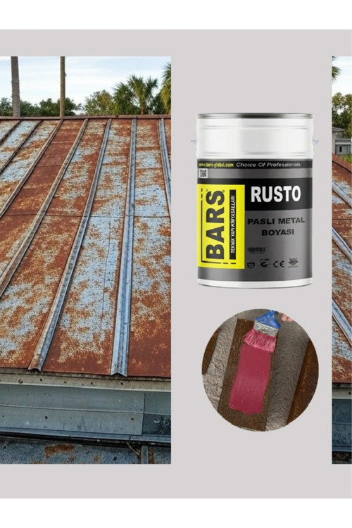 RUSTO Paslı Metal Boyası 1 Kg ve 10 Kg – Astarsız, Parlak, Su Geçirmez, UV Dayanımlı Boya