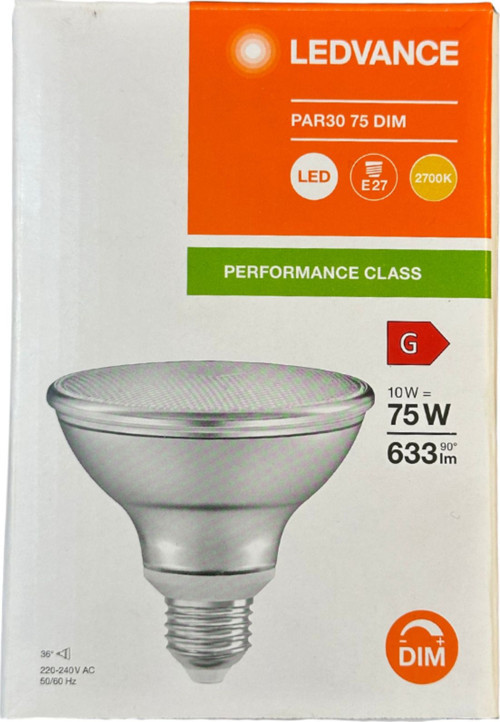 Ledvance 10W (75W) 2700K (Sarı Işık) Par30 E27 Duylu Dim Edilebilir Led Spot