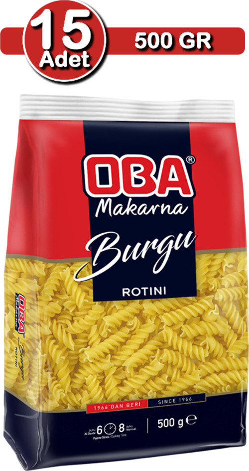 Burgu Makarna 500 G X 15 Adet | Aile Boyu Stok Paketi