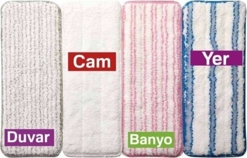 Yeni Nesil Premium Tablet Mop Spin Yedek Bezi 4 Lü Set