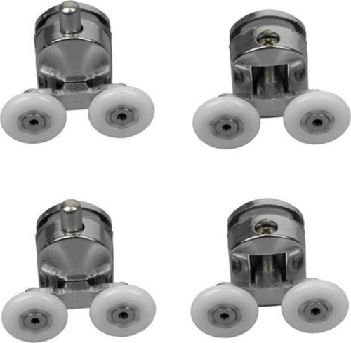Duşakabin Tekerleği Metal Gövdeli Krom 4 Lü Set Teker Çapı 24 Mm