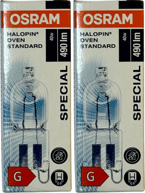 Halopin Oven 40W 2700K (Sarı Işık) G9 Duylu Halojen Fırın Ampulü (2 Adet)