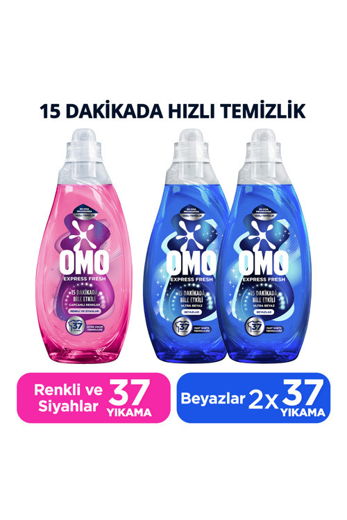 Express Fresh 1480ml Ultra Beyaz Sıvı Çamaşır Deterjanıx2 Capcanlı Renkler Renkli ve Siyahlar x1