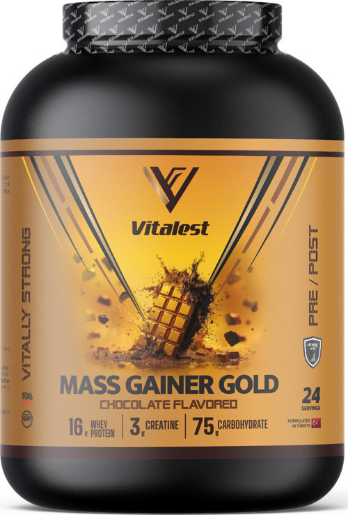 Mass Gainer Çikolata Aromalı 2400g. Karbonhidrat Tozu 24 Servis