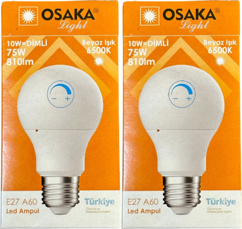 10W (75W) 6500K (Beyaz Işık) E27 Duylu Dim Edilebilir Led Ampul (2 Adet)