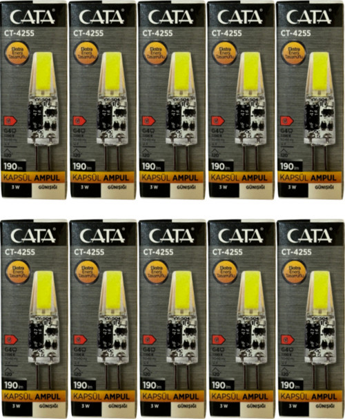 CT-4255 3W 12V 3200K (Günışığı) G4 Duylu Led Kapsül Ampul (10 Adet)