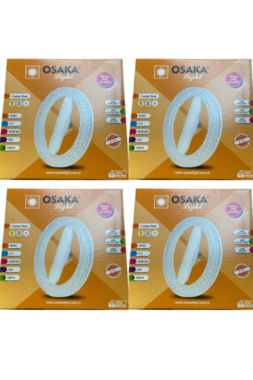 (4 Adet) Osaka 40W Sarı-Günışığı-Beyaz E27 Duylu Simit Ampul