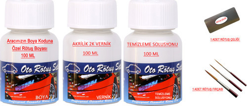 Ford Connect Ay Tozu Gri FRD9352 Rötuş Seti (Boya+Vernik+Solusyon+Fırça+Çelik)