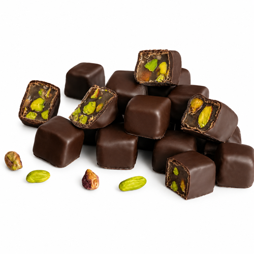 Çikolatalı Antep Fıstıklı Lokum-750 g
