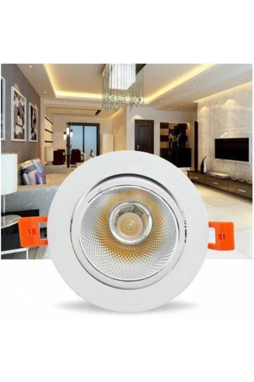Ct 5204 Akik 5 Watt Beyaz Gövde Cob Led Armatür Lamba Ampul Beyaz , Gün Işığı Spot Lamba