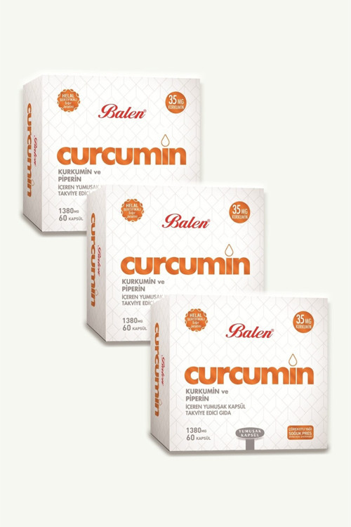 Curcumin Kurkumin Ve Piperin Içeren Yumuşak Kapsül/1380 Mg 3x60 Adet