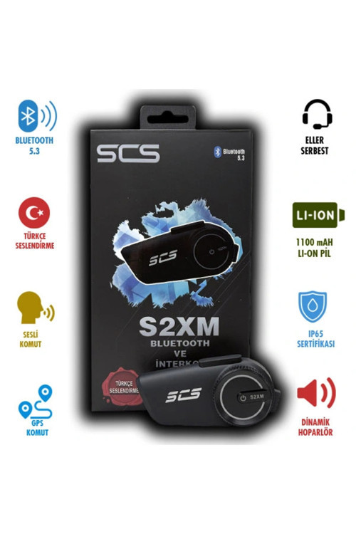 S2XM MOTOSİKLET BLUETOOTH VE INTERCOM SETİ
