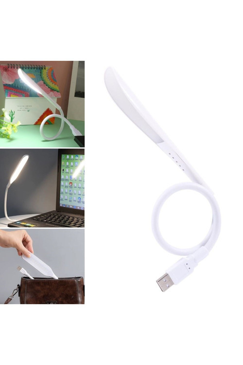 ® USB Girişli 14 Ledli 3 Kademeli Dokunmatik Masa/Kitap Okuma Lambası Ledi Beyaz