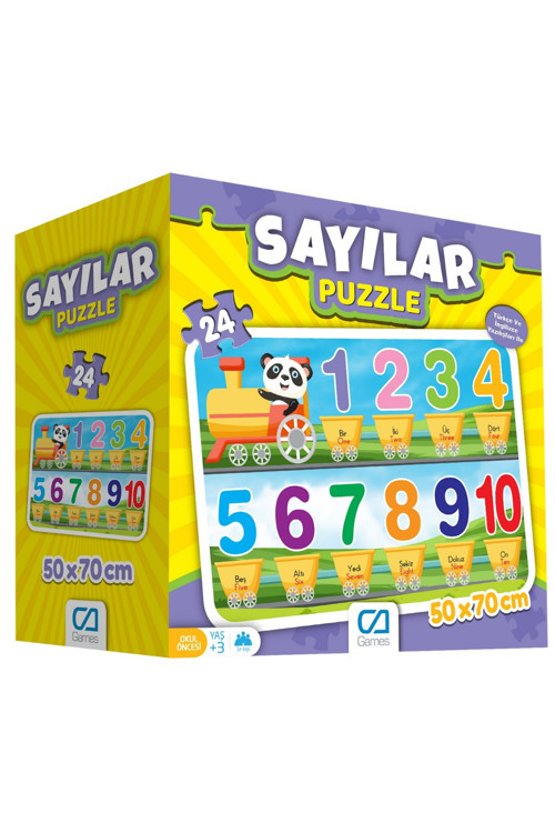 Sayılar 24 Parça 50x70cm Çocuk Yer-Zemin Puzzle Yapboz Serisi