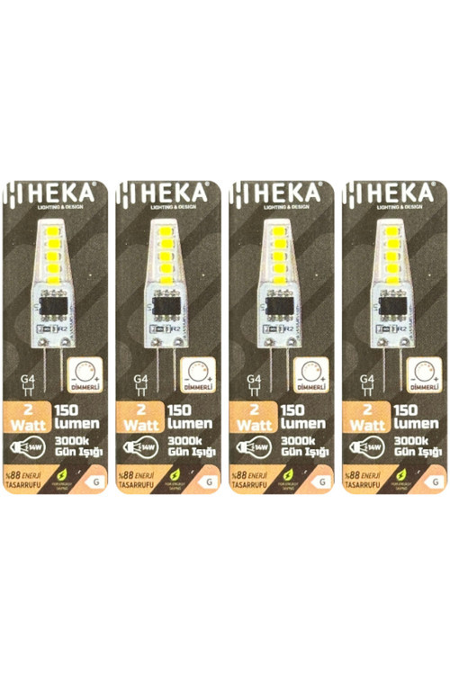 (4 Adet) 2W (14W) 3000K (Sarı Işık) G4 Duylu Dim Edilebilir Led Kapsül Ampul