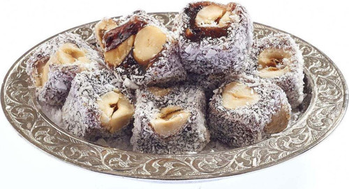 Hindistan Cevizli, Siyah Üzümlü, Fındıklı Mini Lokum-750 g