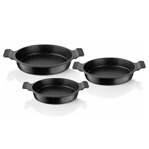 Granit Döküm 3 Parça Sahan Seti 18-20-22 cm Kapaksız