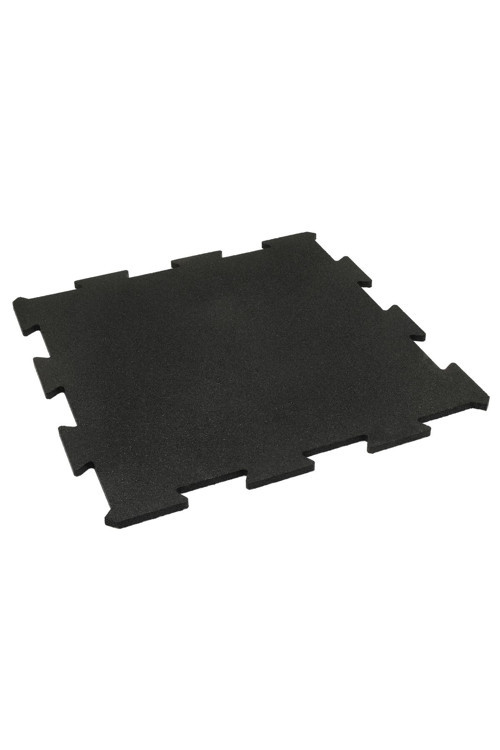 HASRUBBER Kauçuk Zemin 100x100 2 cm Siyah Blok Puzzle Kauçuk Yer Kaplama Spor Salonu Park Bahçe Zemin Kaplama