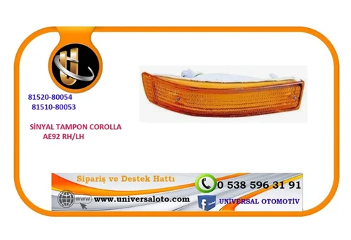 SİNYAL TAMPON COROLLA AE92 1988-1992 SAĞ