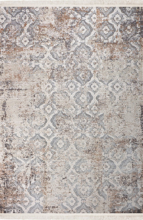Baft 52200A Krem Yumuşak Dokulu Sık Dokuma Üst Kalite Vintage İpek Bambu Halı