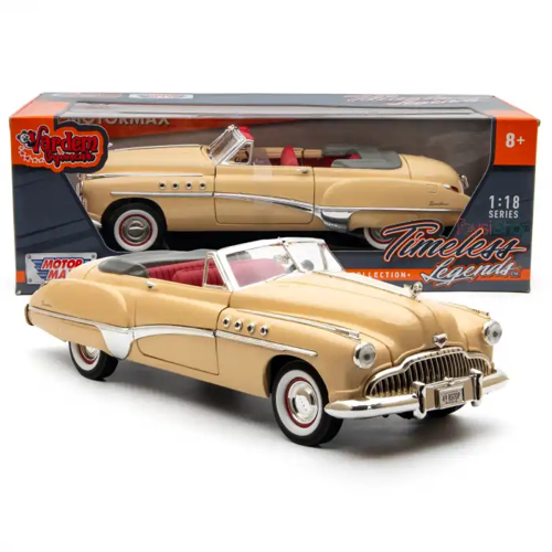 Motor Max 1:18 1949 Buick Roadmaster Diecast Model Araba Bej - 73116